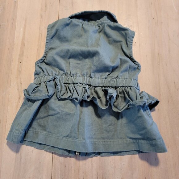 Aspen Kids Baby Girl Lightweight Sleeveless Jacket‎ Green Zip Up 18 Months - Picture 6 of 8